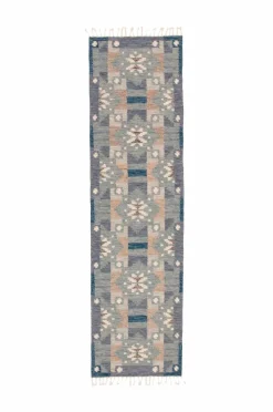 Bargi Uldtæpper>Uldtæppe Röllakan 80x300 cm Blå