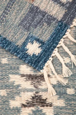 Bargi Uldtæpper>Uldtæppe Röllakan 80x300 cm Blå