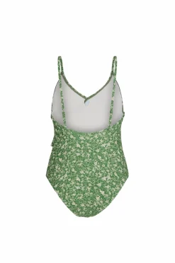 Becksöndergaard Badedragter>Badedragt Fleurie Bly Frill Swimsuit Campsite green