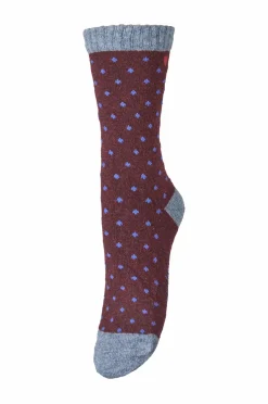 Becksöndergaard Strømper>Strømper Dotted Wola Fig red