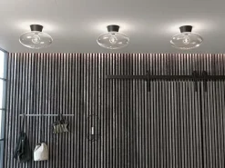 Belid Badeværelsesbelysning>Plafond Bullo diameter 27 Matsort/Klar glas