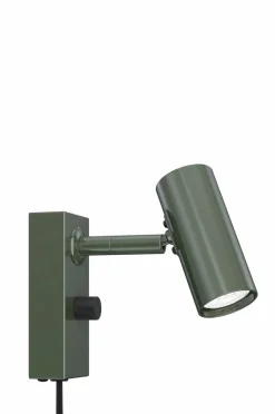 Belid Væglamper>Væglampe Cato enkel Blank skovgrøn/matsort