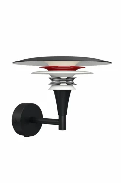 Belid Væglampe Diablo Mattsvart/Blankröd New