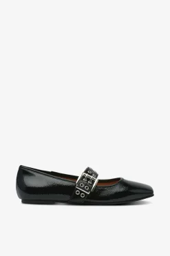Bianco Ballerinasko>Ballerinasko Biarose Karré Mary Jane Flat Faux Leather Black patent