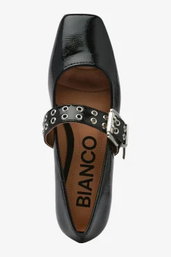 Bianco Ballerinasko>Ballerinasko Biarose Karré Mary Jane Flat Faux Leather Black patent