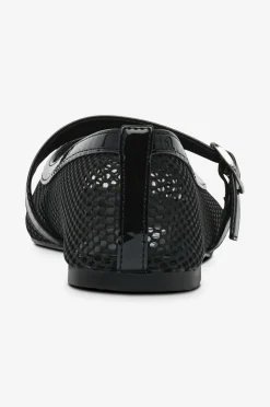 Bianco Ballerinasko biaLilja Mary Jane Mesh Black Hot