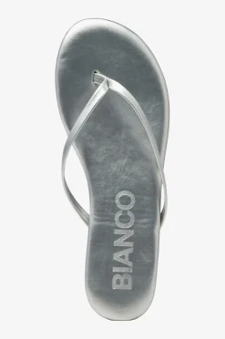 Bianco Flip flops biaMexico Flip Flop Faux Leather Sølvfarvet Online