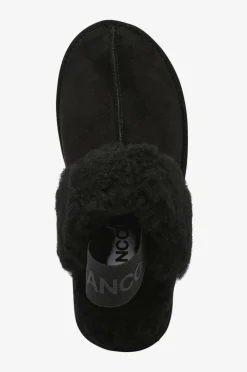 Bianco Hjemmesko>Hjemmesko biaSweetie Flatform Elastic Slipper Faux Suede Black