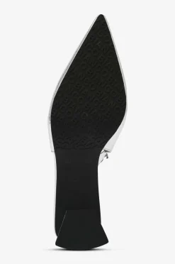 Bianco Højhælet sko biaMaralyn Slingback Metallic Sølvfarvet Clearance