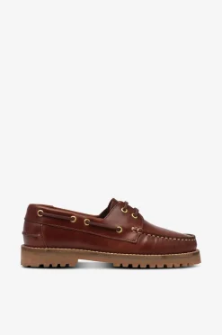 Bianco Loafers>Loafers Biacapri Boat Shoe Pull Up Leather Brown