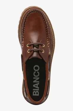 Bianco Loafers>Loafers Biacapri Boat Shoe Pull Up Leather Brown