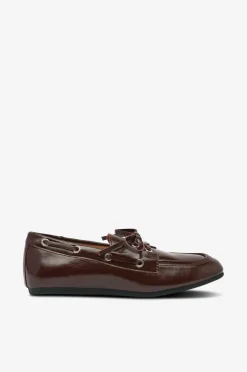 Bianco Loafers biaMarlene Boat Shoe Faux Leather Brown Clearance