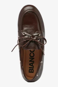 Bianco Loafers biaMarlene Boat Shoe Faux Leather Brown Clearance