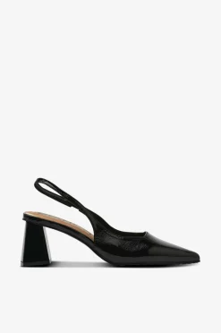 Bianco Sandaler med hæl biaMaralyn Slingback Patent Black Outlet