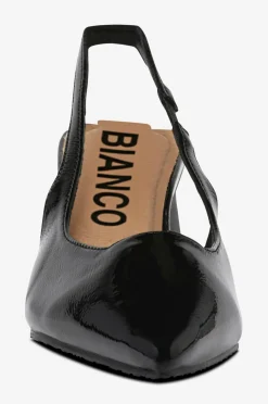 Bianco Sandaler med hæl biaMaralyn Slingback Patent Black Outlet