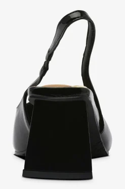 Bianco Sandaler med hæl biaMaralyn Slingback Patent Black Outlet