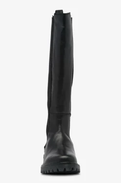 Bianco Støvle biAgina Knee High Chelsea Boot Smooth Leather Black New