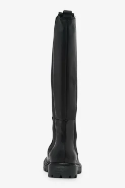 Bianco Støvle biAgina Knee High Chelsea Boot Smooth Leather Black New