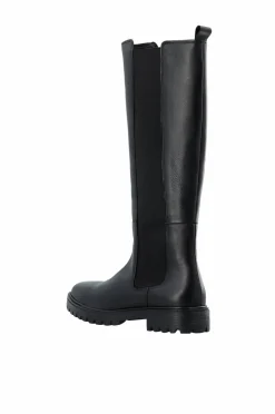 Bianco Støvle biAgina Knee High Chelsea Boot Smooth Leather Black New