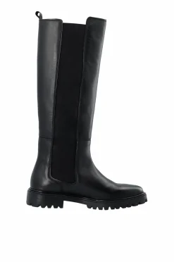 Bianco Støvle biAgina Knee High Chelsea Boot Smooth Leather Black New