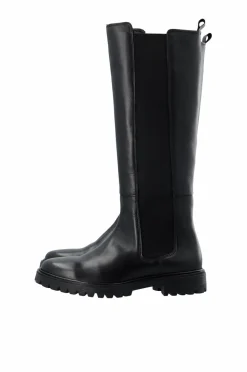 Bianco Støvle biAgina Knee High Chelsea Boot Smooth Leather Black New