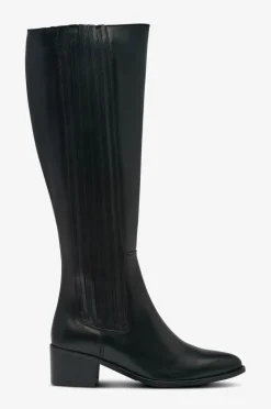 Bianco Støvler>Støvler Biacarol Chelsea Knee High Boot Smooth Leather Black