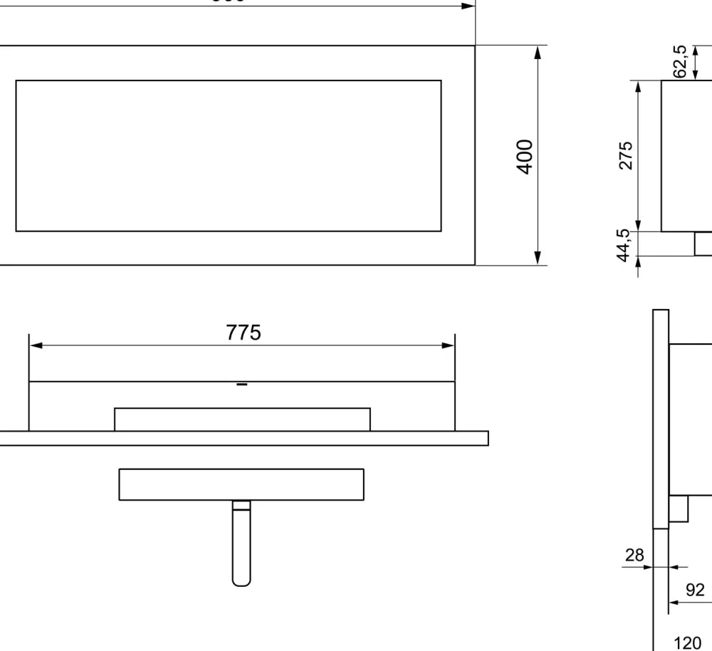 Biopejs Butikken Biopejse>Etanolkamin 90 cm Brun/kobber