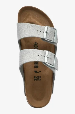 Birkenstock Sandaler Arizona Syn Shiny Glitter Silver Hot