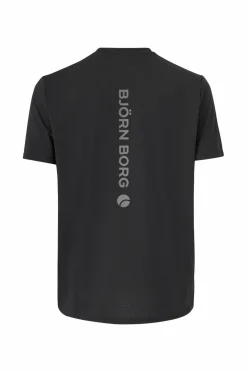 Björn Borg Træningstøj|Træningstøj>Løbe t-shirt Borg Running Perforated Black beauty