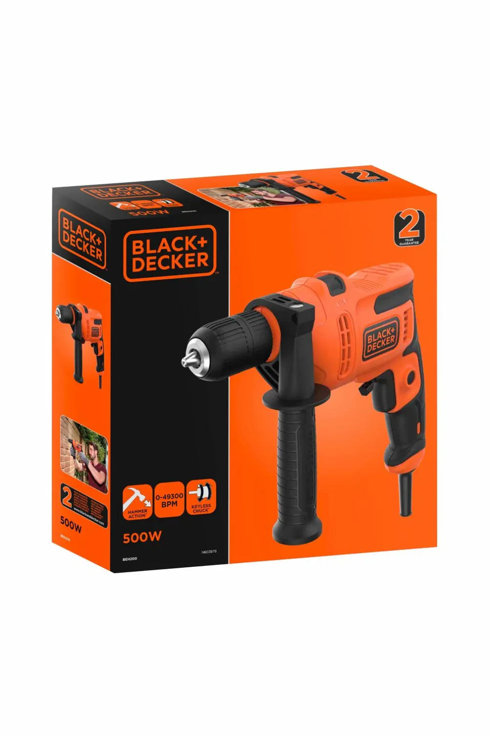 Black & Decker Slagboremaskine 500w No color Best