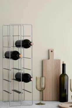 Blomus Småopbevaring>Vinreol Pilare 12 flasker MAT STÅL