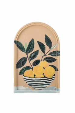 Bloomingville Limone Illustration m/ramme Gul Clearance