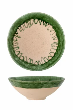 Bloomingville Skål Moez Grøn mat sort New