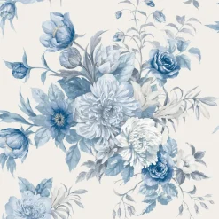 Boråstapeter Tapet Floral Charm Blue 6140 Outlet