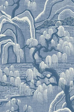 Boråstapeter Tapet Indigo Garden Blue 6147 Clearance
