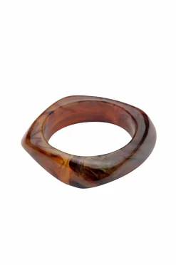 BOW19 Details Bangle Big Square Light brown Online