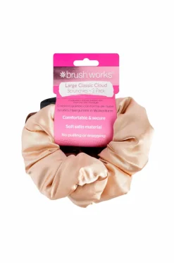 Brushworks Håraccessories|Håraccessories>Large Classic Cloud Scrunchies - 3 Pack No Color