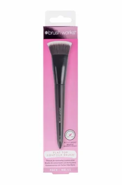 Brushworks No. 11 Flat Top Contour Brush No Color New