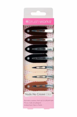 Brushworks Håraccessories|Håraccessories>Nude No Crease Hair Clips 8-pak No color