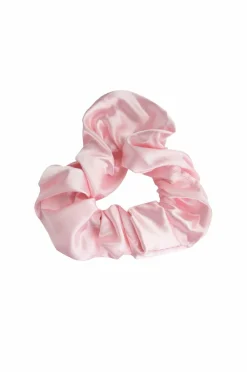 Brushworks Pink & White Satin Scrunchies 3 Pcs