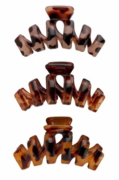 Brushworks Tortoiseshell Claw Clips - 3 Pack No Color Sale