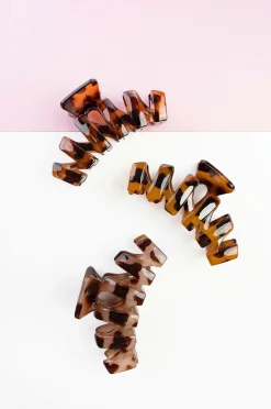 Brushworks Tortoiseshell Claw Clips - 3 Pack No Color Sale