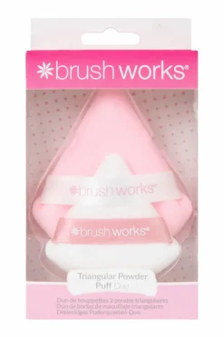 Brushworks Makeupbørster>Triangular Powder Puff Duo No colour