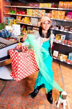 Byon Vase Tiggy L Grøn mat sort Discount