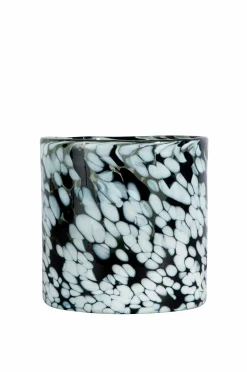 Byon Lysestager & Lanterner|Vaser>Vase/Lysestage Calore M Black/white