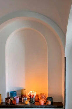 Byon Lysestager & Lanterner|Vaser>Vase/Lysestage Calore M Black/white