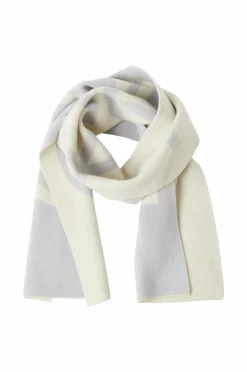 Calvin Klein Tørklæder & Halstørklæder>Halstørklæde Two-tone Knit Wool Mix HW Scarf Pearl grey/bright white