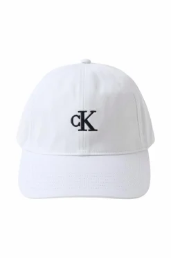 Calvin Klein Hatte & Kasketter>Kasket Monogram Embroidery Baseball Cap Bright white