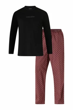 Calvin Klein Pyjamassæt LS Tee Pant Black top w/ bijou modern bijou mo Online