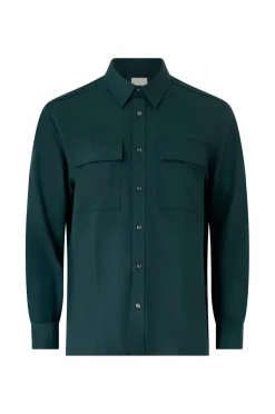 Calvin Klein Skjorter>Skjorte LS Melange PV Easy Shirt Fatigue